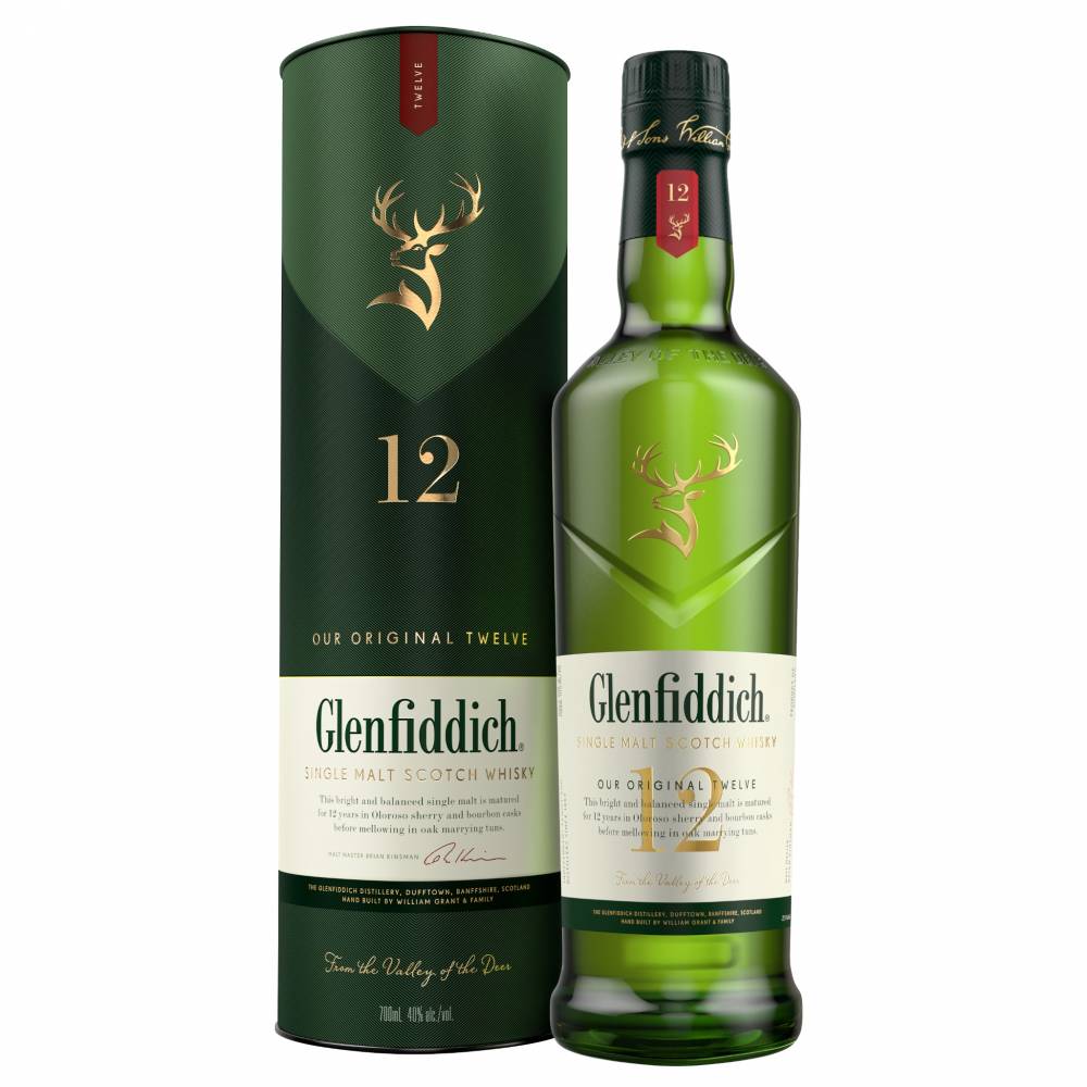 GLENFIDDICH 12YRS 750ML GIFT PACK